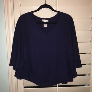 Jealous Tomato navy cape top